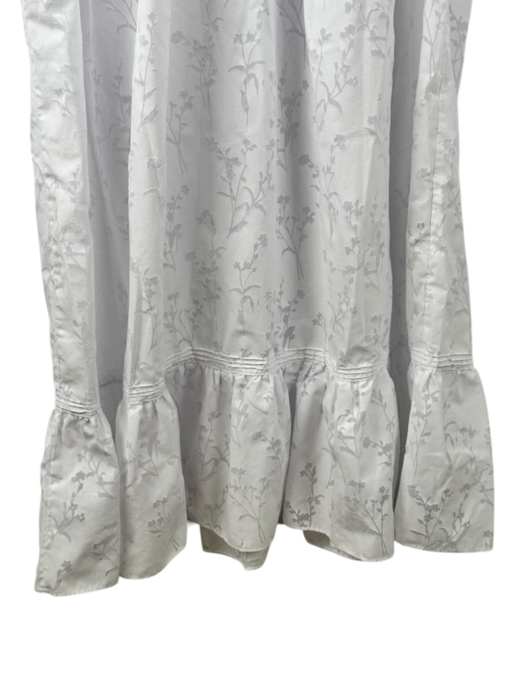 Eileen West Nightgown Medium White Cotton Floral Sleeveless Lace Trim Sleepwear - Picture 6 of 16